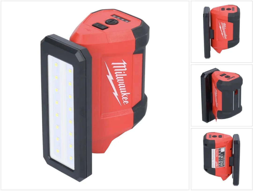 Milwaukee M12 PAL-0 LED Lamp Body 700Lm - Rood/Zwart - afbeelding 3 van 6