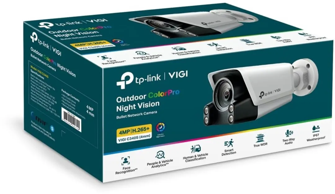 TP-Link VIGI C340S Beveiligingscamera 4mm - Wit