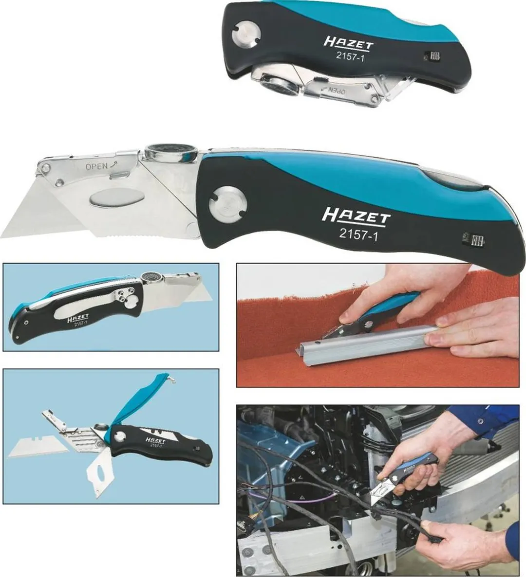 Hazet 2157-1 Jackknife - 5 Mesjes - Metaal