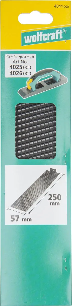 Wolfcraft Raspplaat voor Facettenschaaf 4041000 - Gips - Zwart