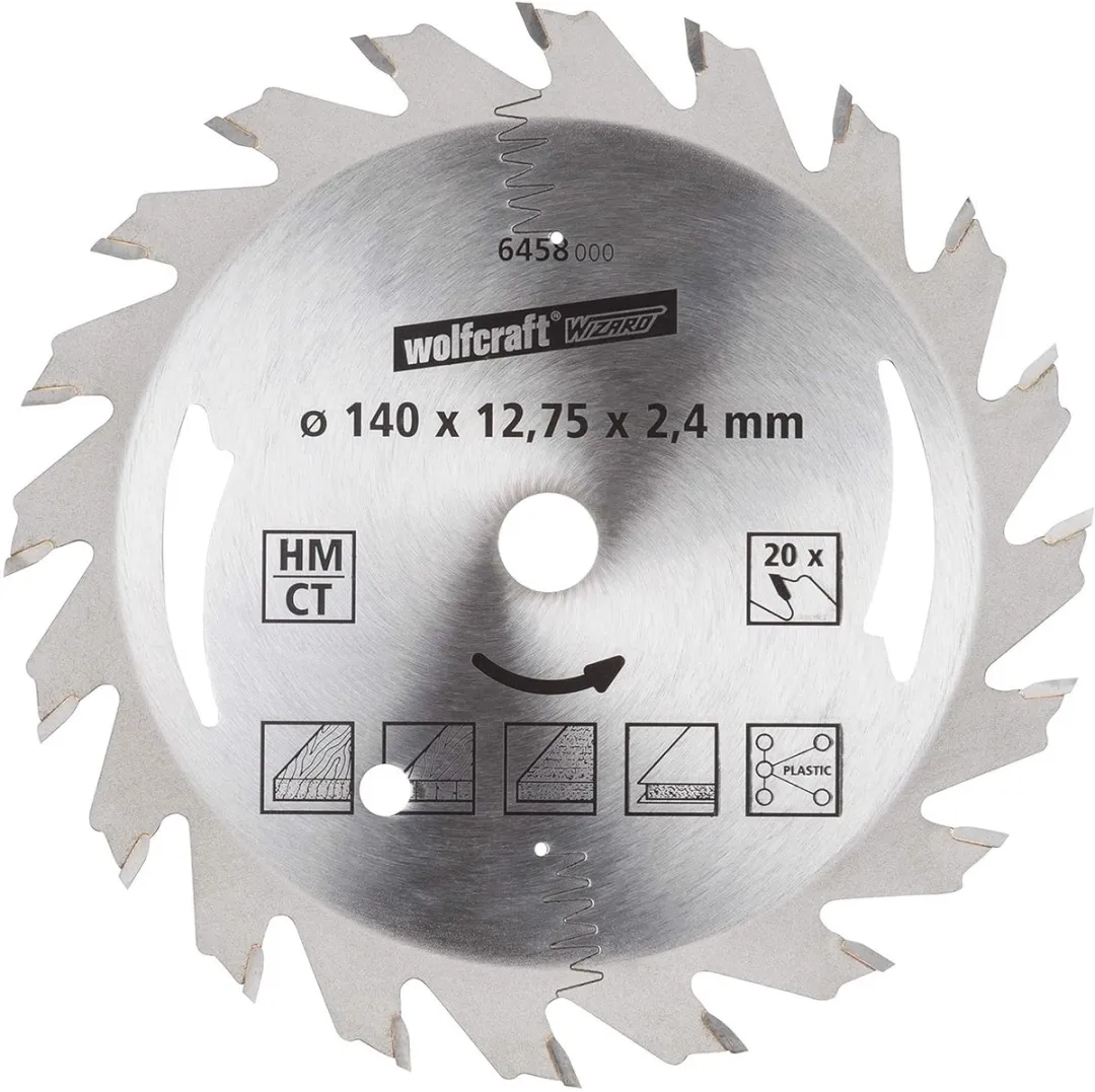 Wolfcraft Zilver Cirkelzaagblad 140mm 20 Tanden