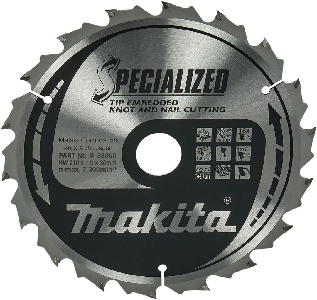 Makita B-33065 Zaagblad 210x30x18Z