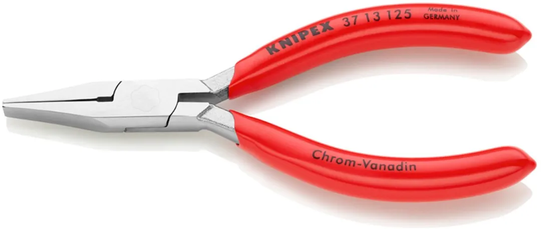 Knipex Grijptang Platte Brede Bek 125mm - Rood/Zilver