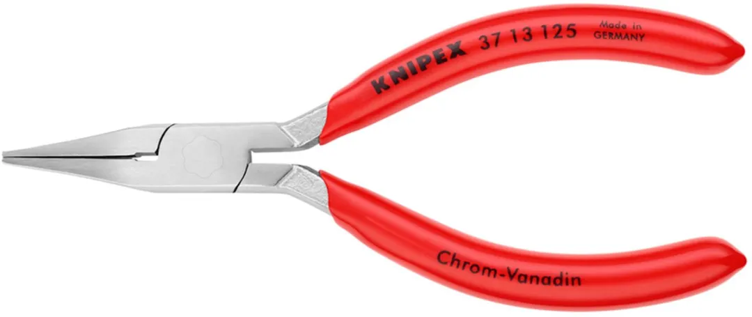 Knipex Grijptang Platte Brede Bek 125mm - Rood/Zilver
