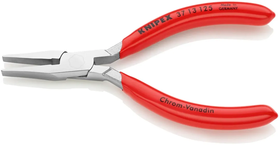 Knipex Grijptang Platte Brede Bek 125mm - Rood/Zilver