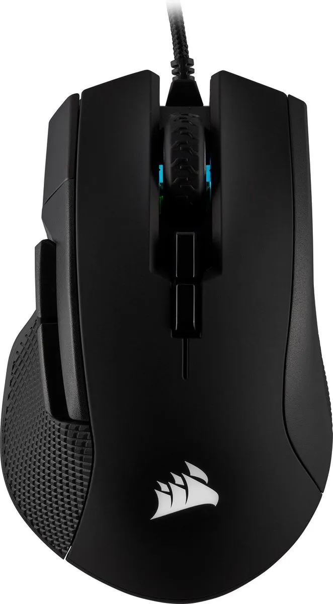 Corsair Ironclaw RGB Gamingmuis CH-9307011-EU - 18.000 DPI - Zwart
