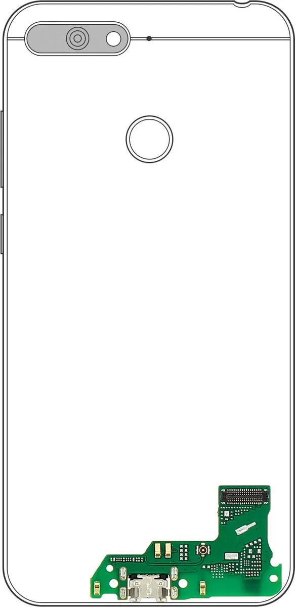 Huawei COSEC-H7A Flexkabel + Oplaadstekker - Zwart