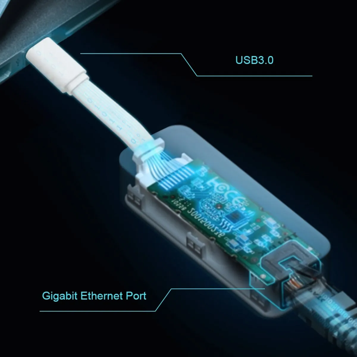 TP-Link UE300C USB-C naar RJ45 Gigabit Ethernet Adapter - Wit