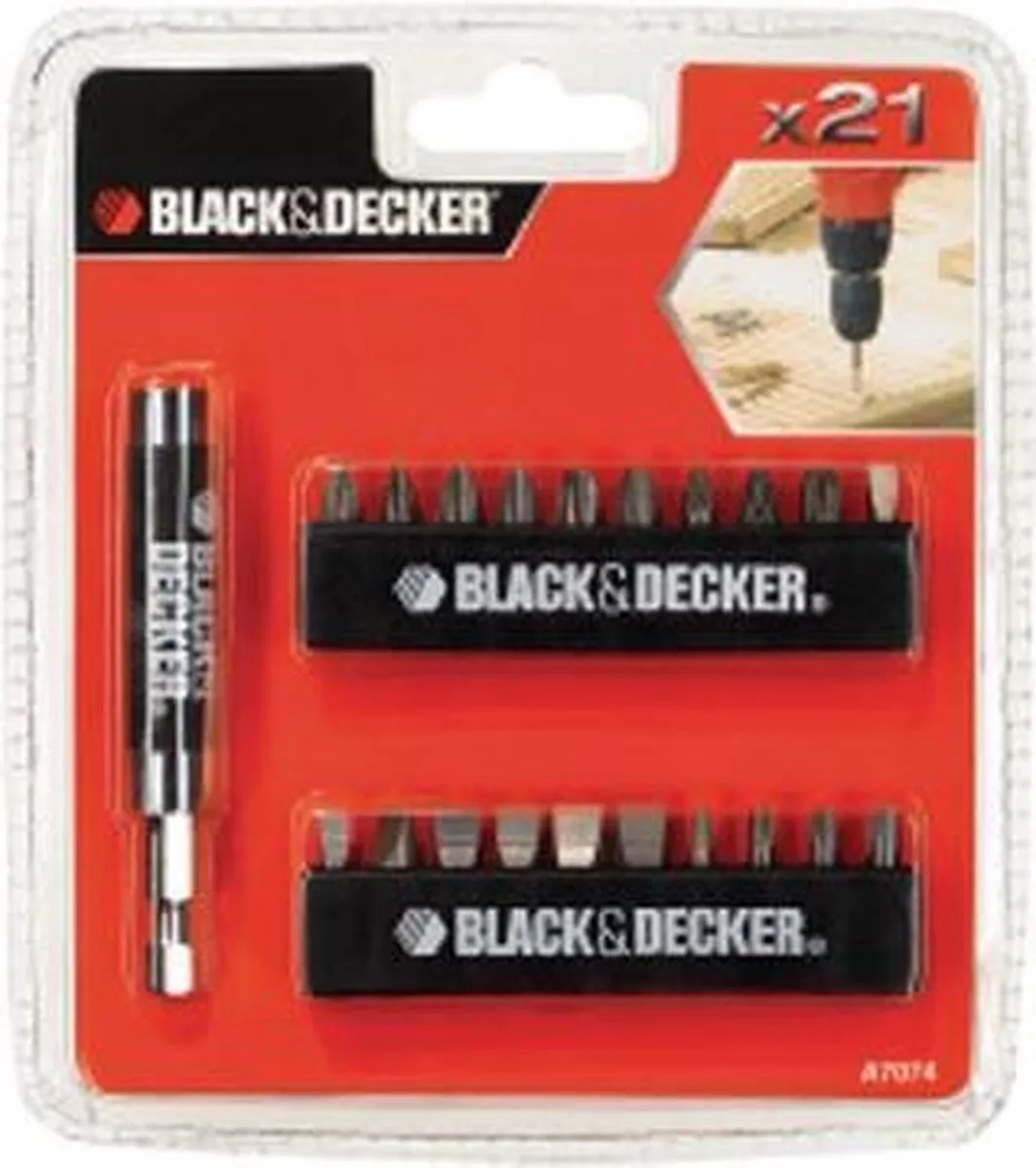 BLACK+DECKER A7074-XJ Schroefbitset 21-delig