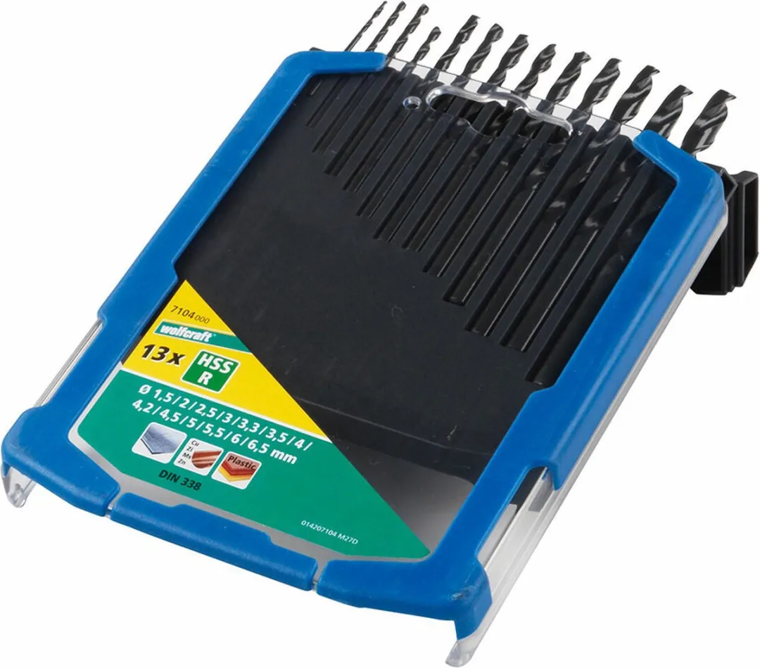 Wolfcraft Metaalboorset HSS Ø1,5-6,5mm - 13-delig