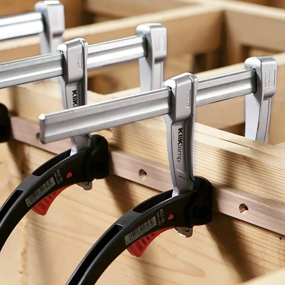 Bessey KliKlamp 120/80 Snelspanklem - Blauw/Geel