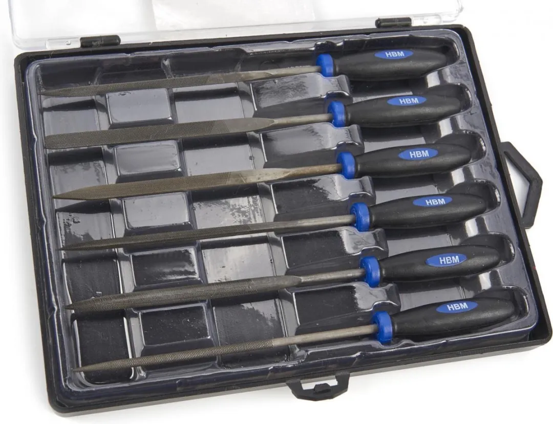 HBM Machines 6-delige Deluxe Naaldvijlenset - Zwart