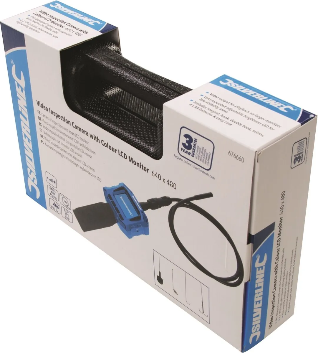 Silverline 676660 Video Inspectiecamera - 640x480px - Blauw/Zwart