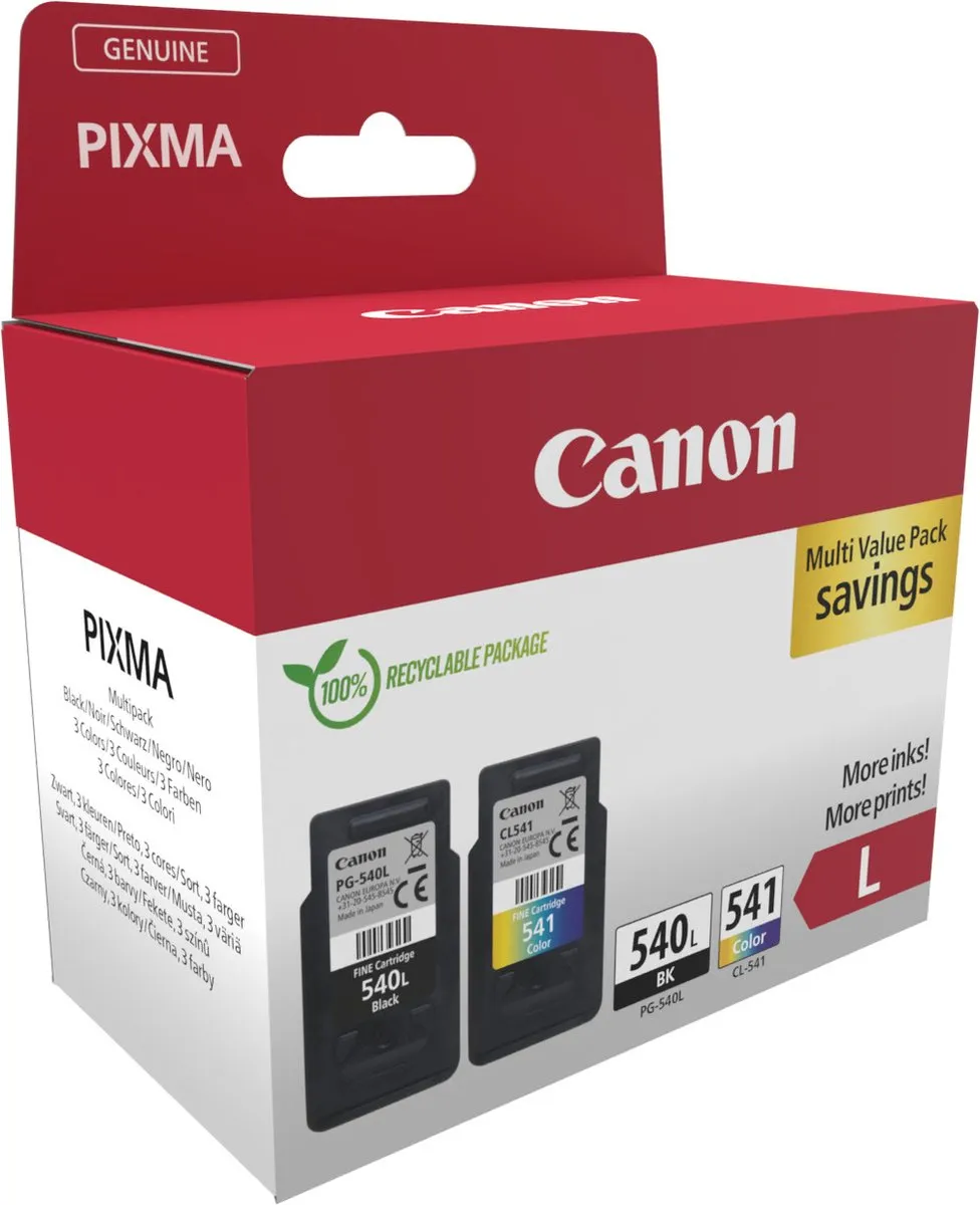 Canon 5224B013 Inktcartridge XL - 2 Stuks - Zwart/Cyaan/Magenta/Geel