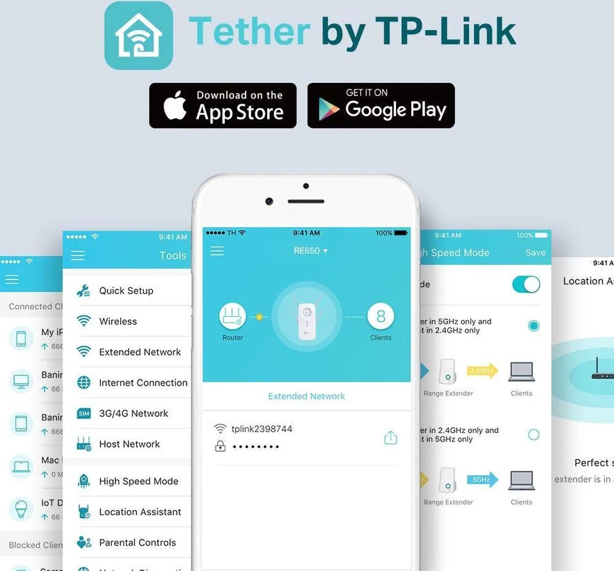 TP-Link RE650 WiFi Repeater - 2600 Mbps - Wit