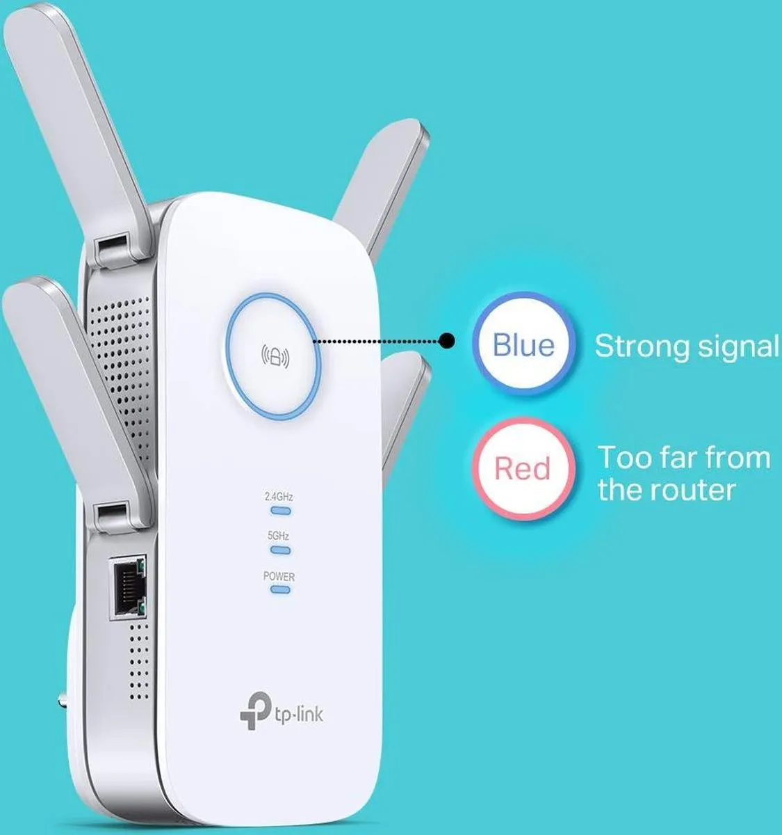 TP-Link RE650 WiFi Repeater - 2600 Mbps - Wit
