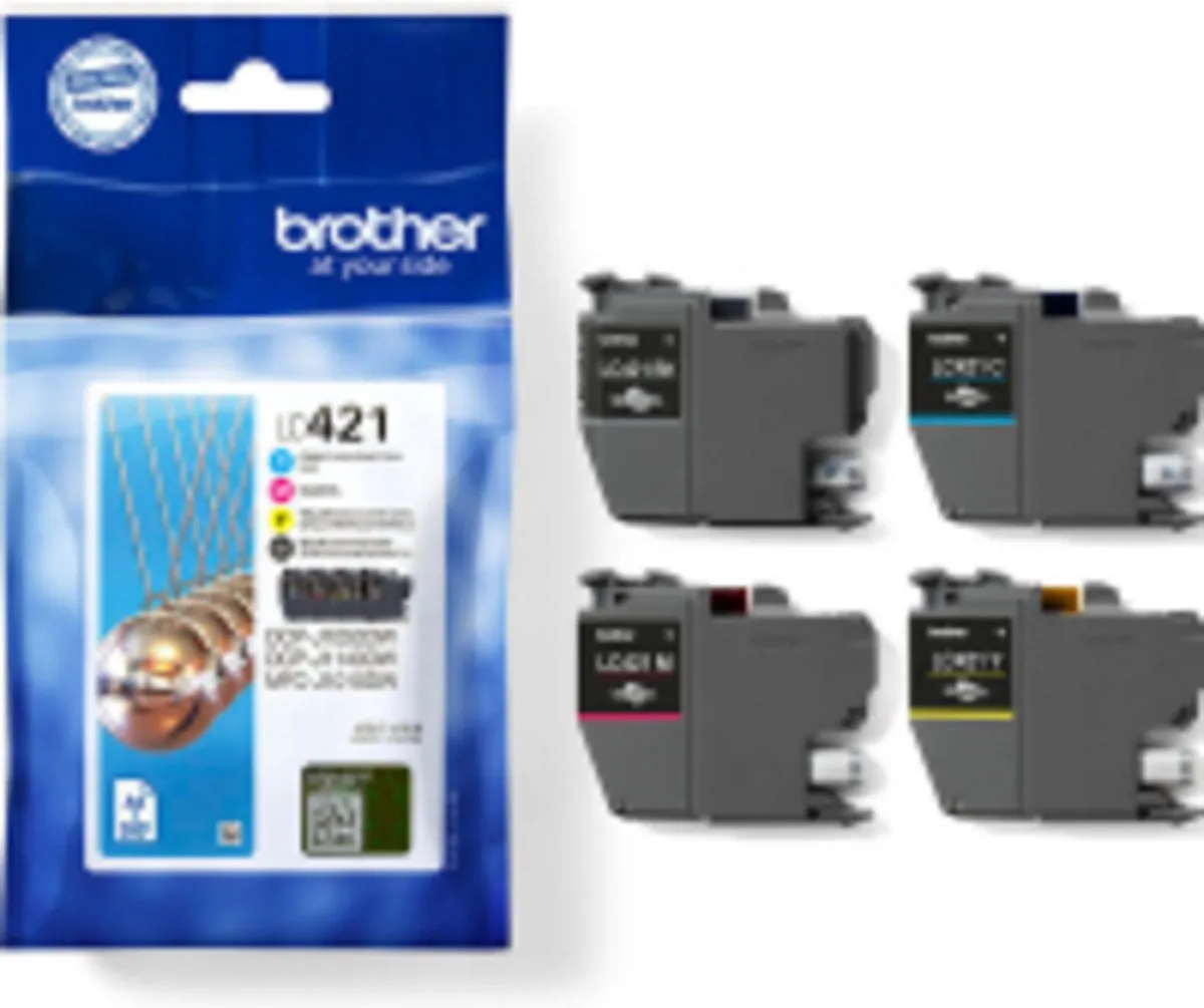 Brother LC-421XL Cartridges - 500 Stuks - Zwart/Cyaan/Magenta/Geel