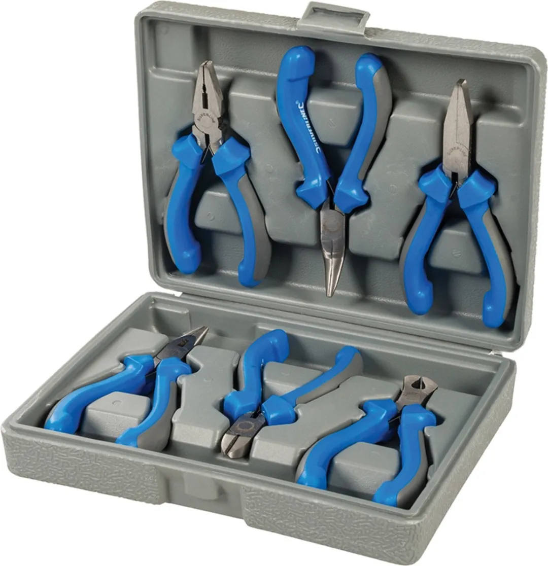 Silverline 6-delige Mini Tangenset - Grijs - afbeelding 6 van 6