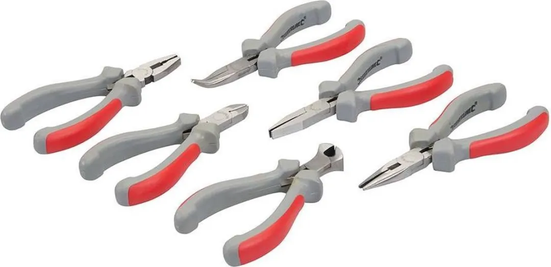Silverline 6-delige Mini Tangenset - Grijs