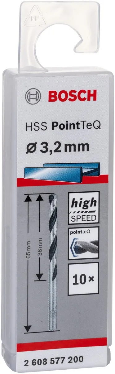 Bosch HSS PointTeQ DIN 338 3,2x36x65mm - 10 Stuks