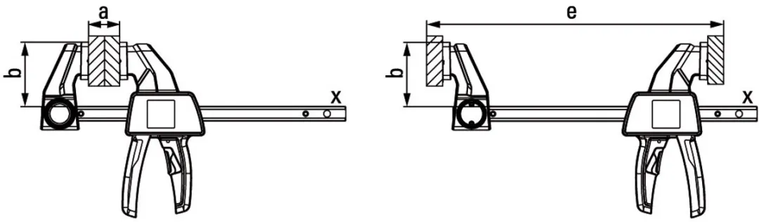 Bessey EZM30-6 Eenhandslijmtang 300/60mm