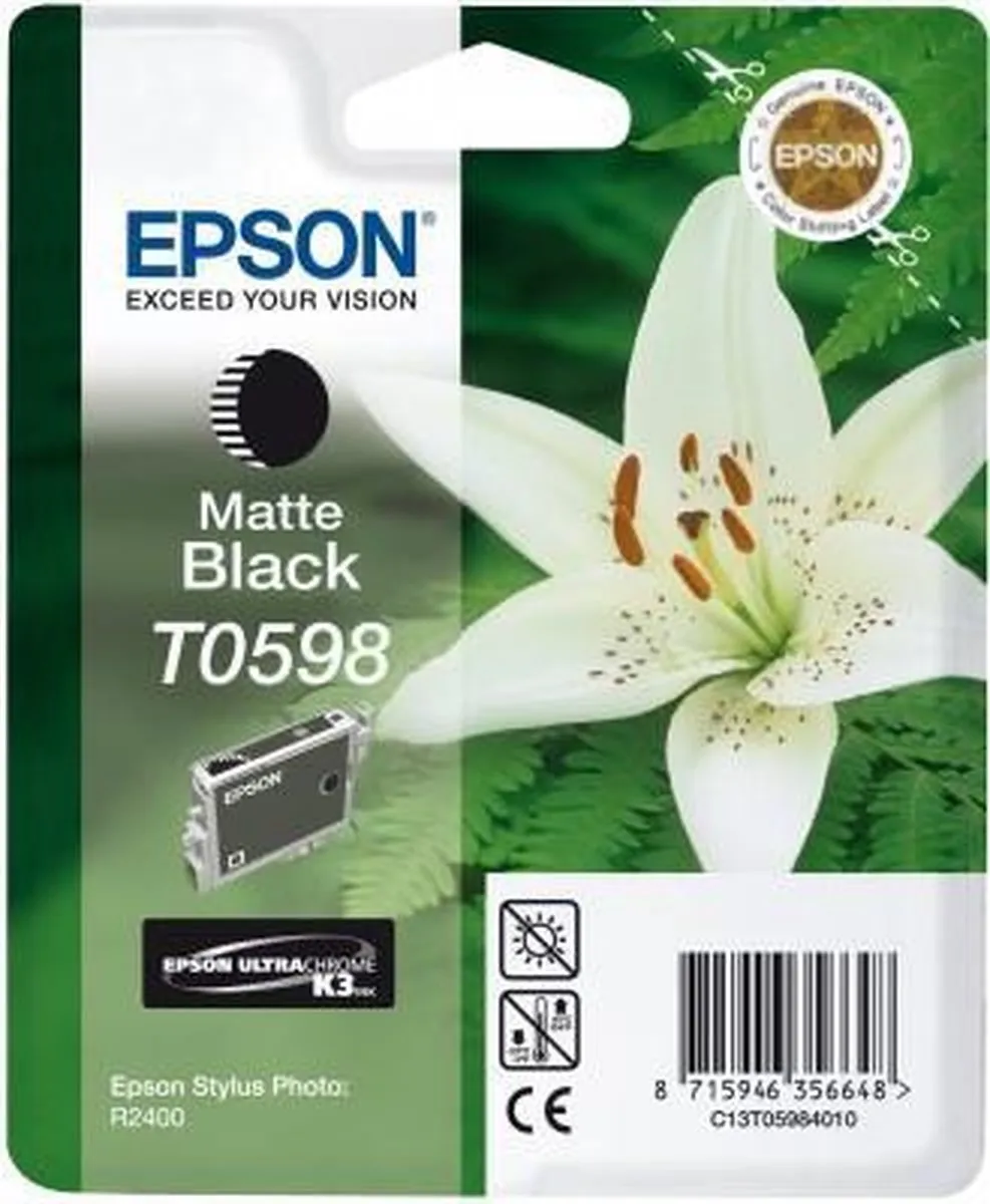 Epson T0598 Inktcartridge Mat Zwart - 520 Pagina's