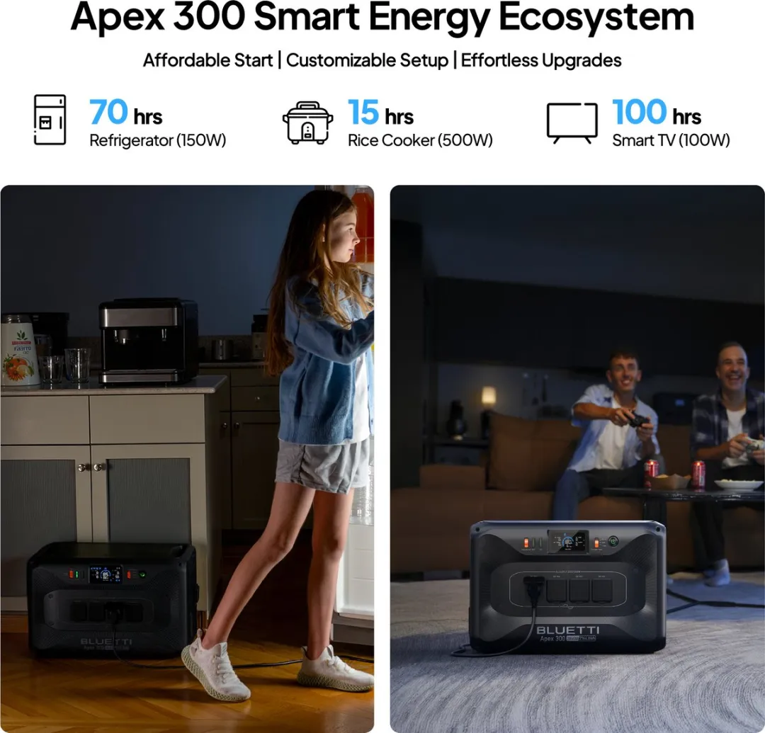 Bluetti Apex 300 Zonnegenerator 2764Wh - 3840W Modulair Systeem