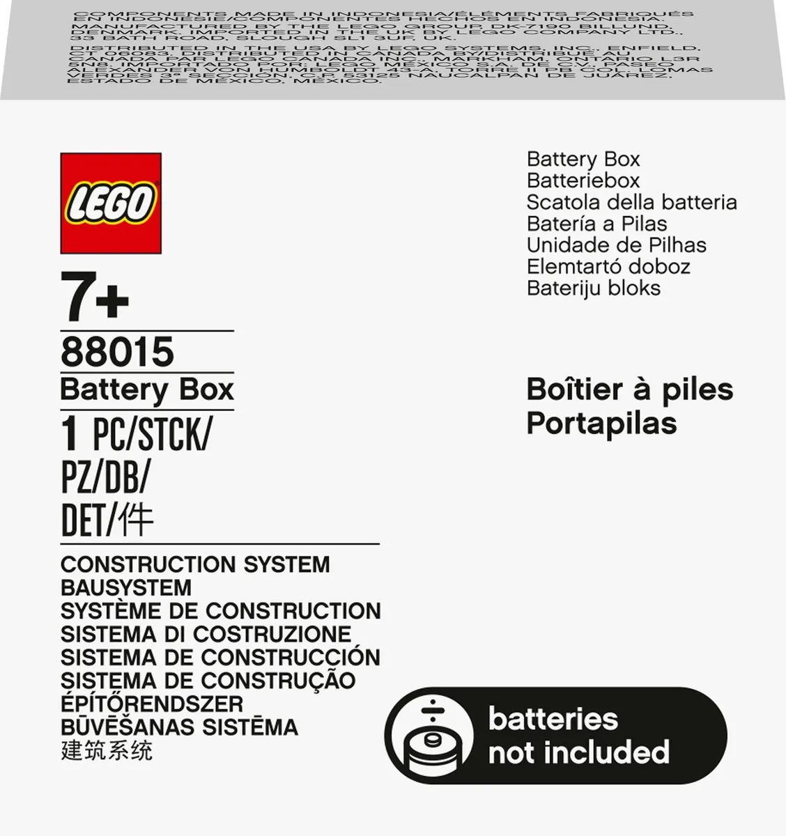 LEGO Batterijhouder 6x AA - Meerkleurig