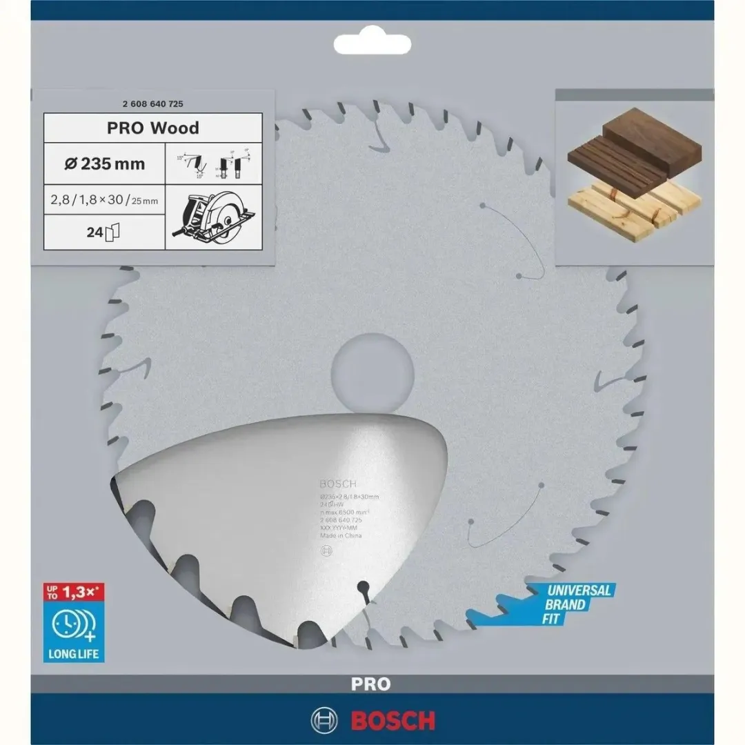 Bosch Professional Cirkelzaagblad Optiline CIRKZB 235x30/25x2.8 24T Hout