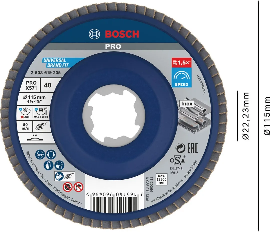 Bosch Professional X-LOCK Lamellenschijf 115mm