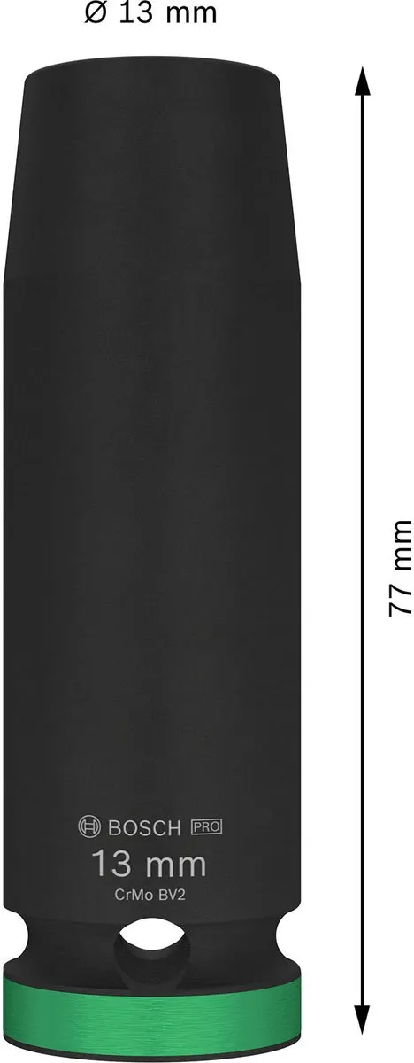 Bosch Professional Slagmoerdoos 1/2" 13mm - 2608003047 - Zwart