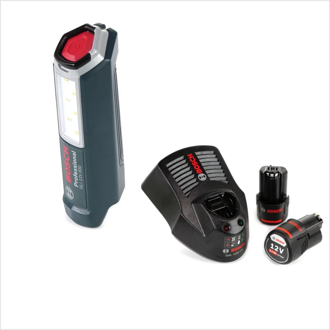Bosch Professional GLI 12V-300 Acculamp - 2x GBA 2.0Ah Accu + Oplader