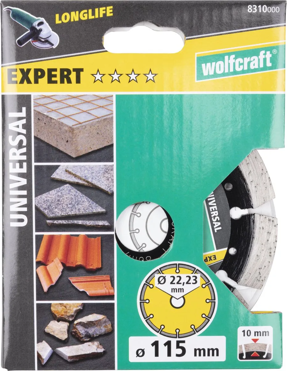 Wolfcraft Diamantdoorslijpschijf Ø115mm 8310000
