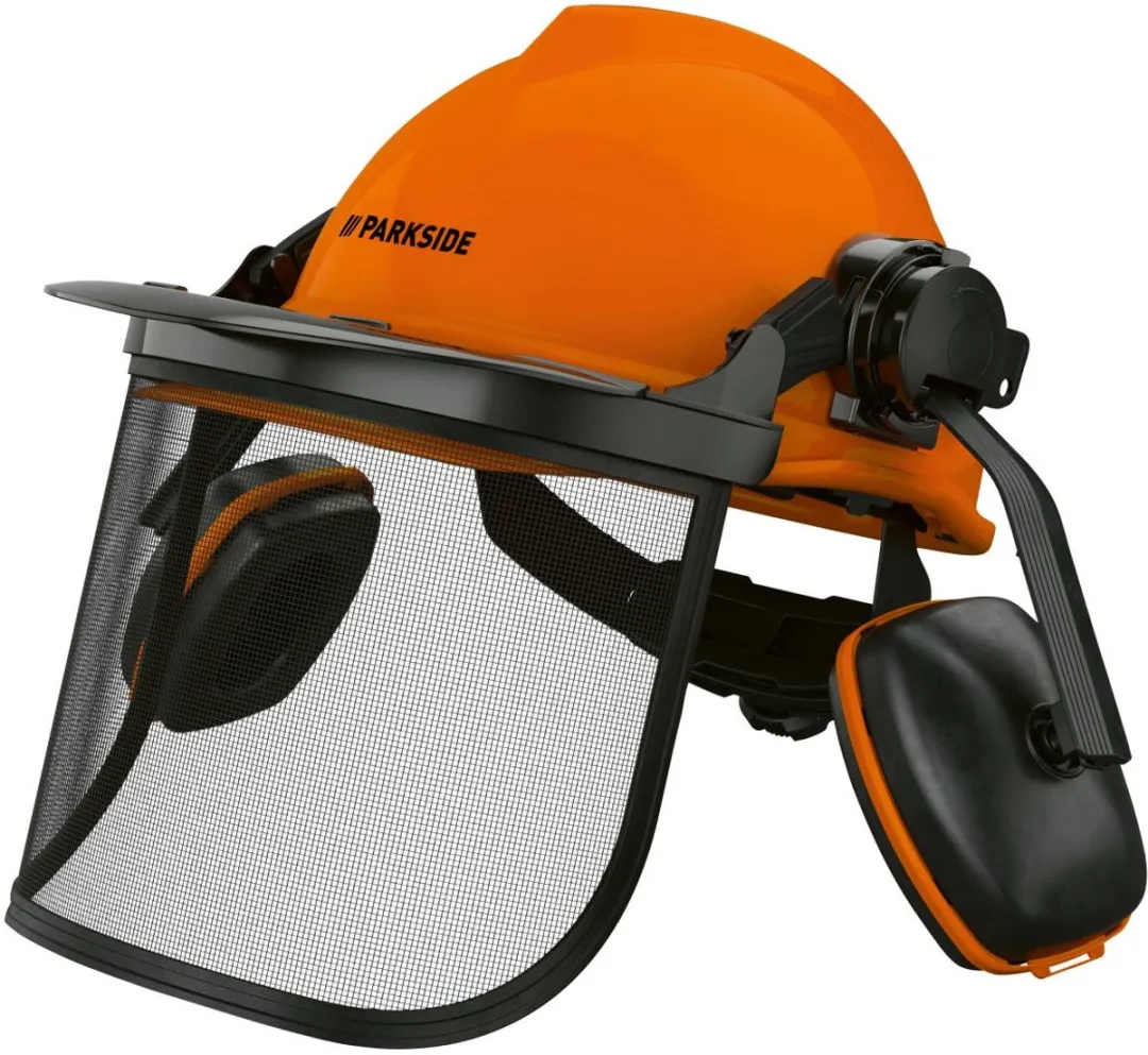 Parkside Bosbouwhelm met Gehoorbescherming - Oranje