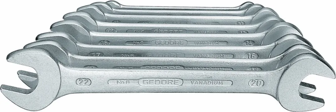 Gedore 6077380 Dubbele Steeksleutelset 8-delig 6-17mm - afbeelding 6 van 6