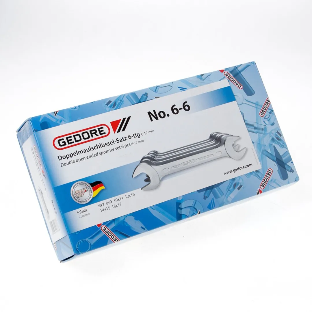 Gedore 6077380 Dubbele Steeksleutelset 8-delig 6-17mm
