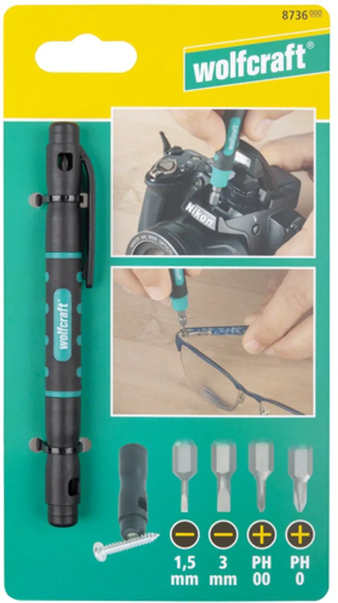 Wolfcraft Micro Bit Pen Horloge Schroevendraaier PH - 8736000
