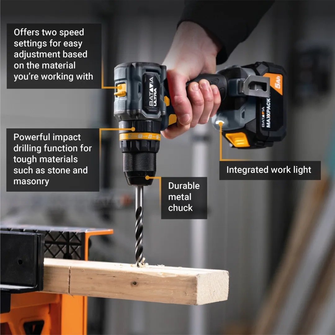 Batavia 18V Brushless Klopboormachine EC1_7065247 - 70 Nm - 2.0Ah