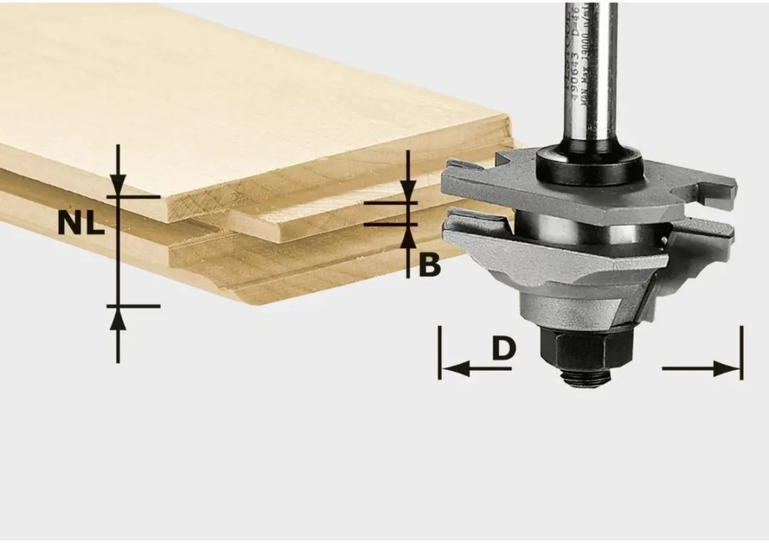 Festool HW S8 D46xD12-FD Languetterfrees 8mm