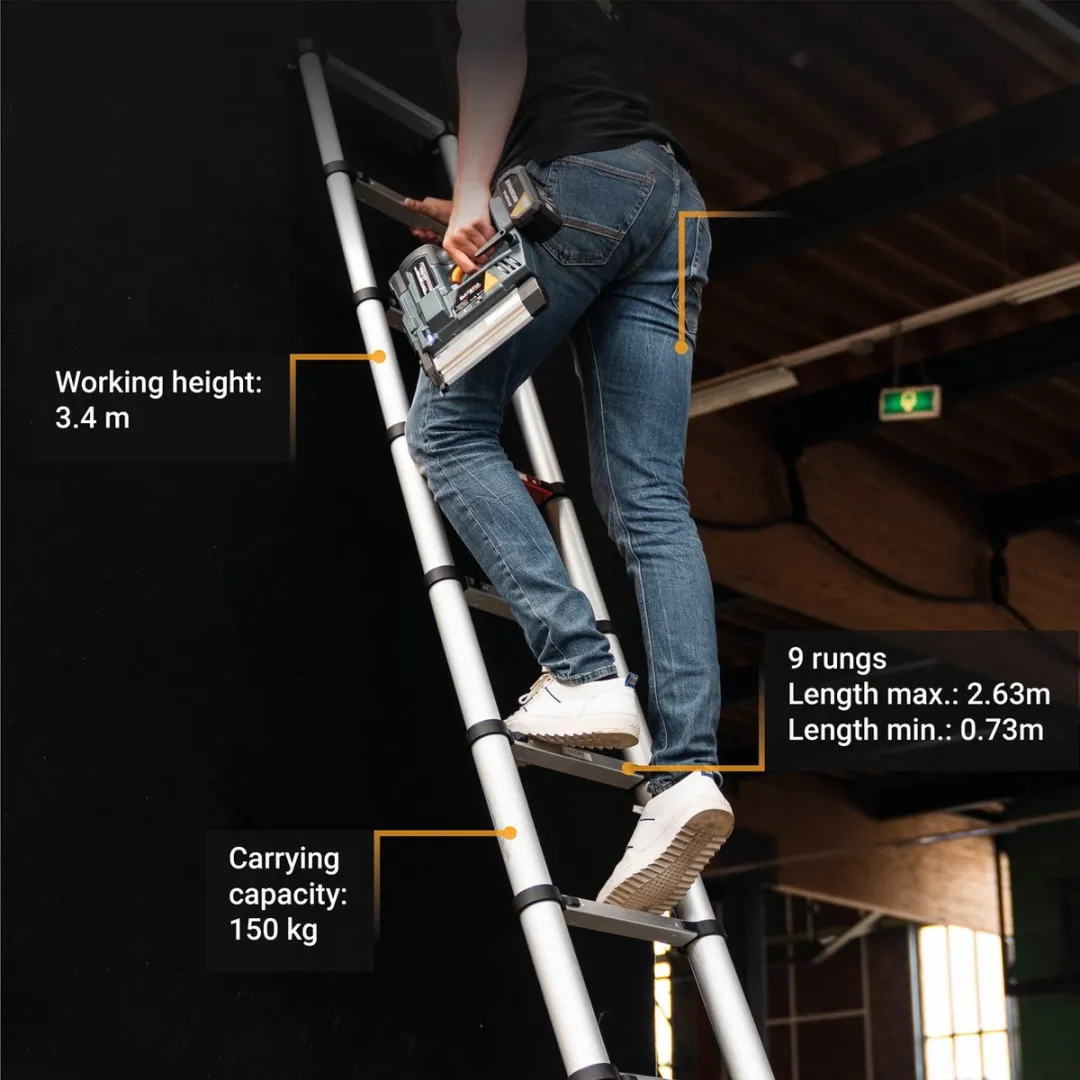 Batavia Telescoopladder 263cm - 9 Delen - Max 150kg - afbeelding 6 van 6