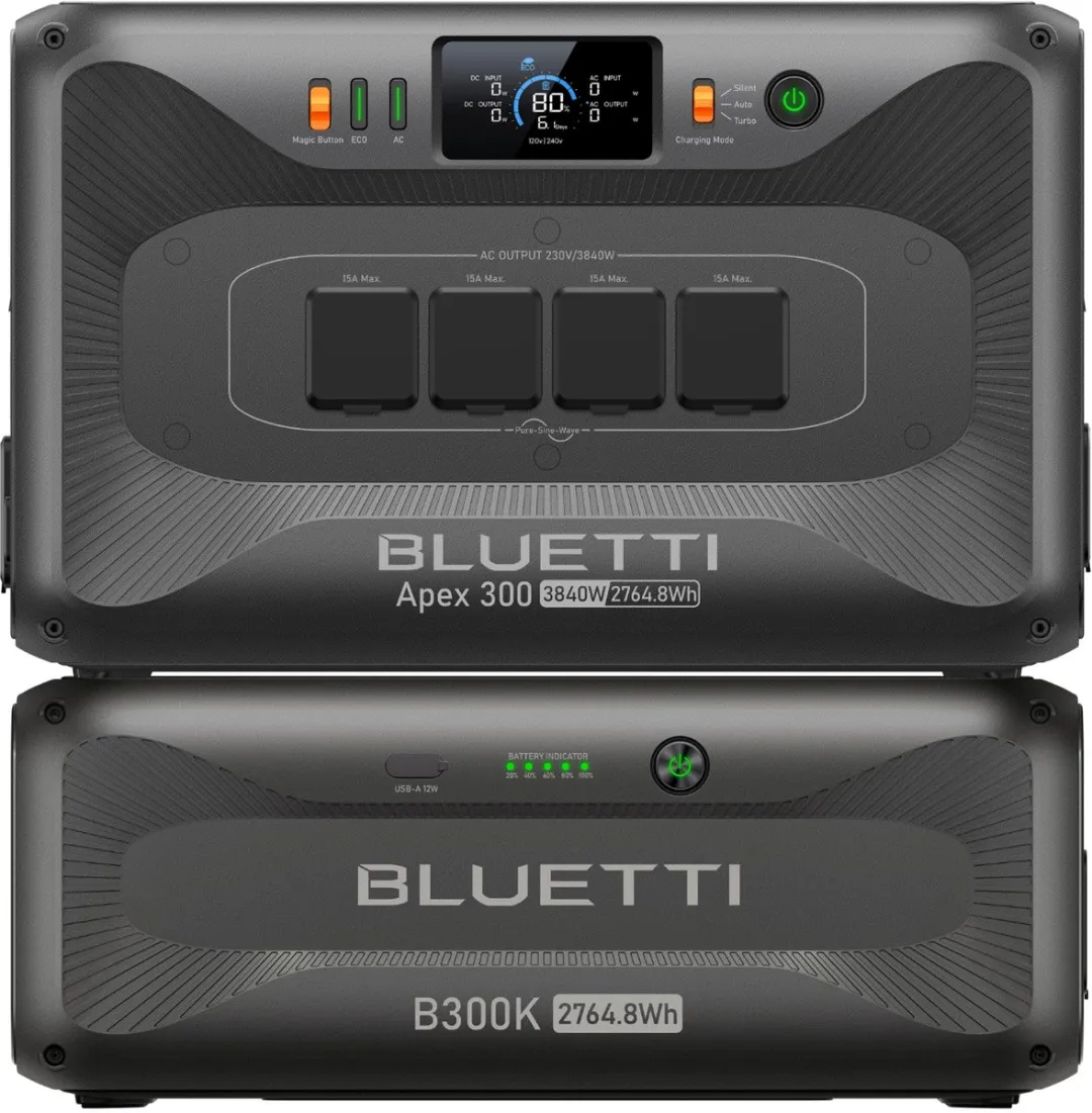 Bluetti Apex 300+B300K Zonnegenerator 5529.6Wh - 3840W