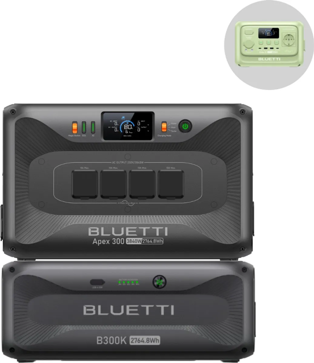 Bluetti Apex 300+B300K Zonnegenerator 5529.6Wh