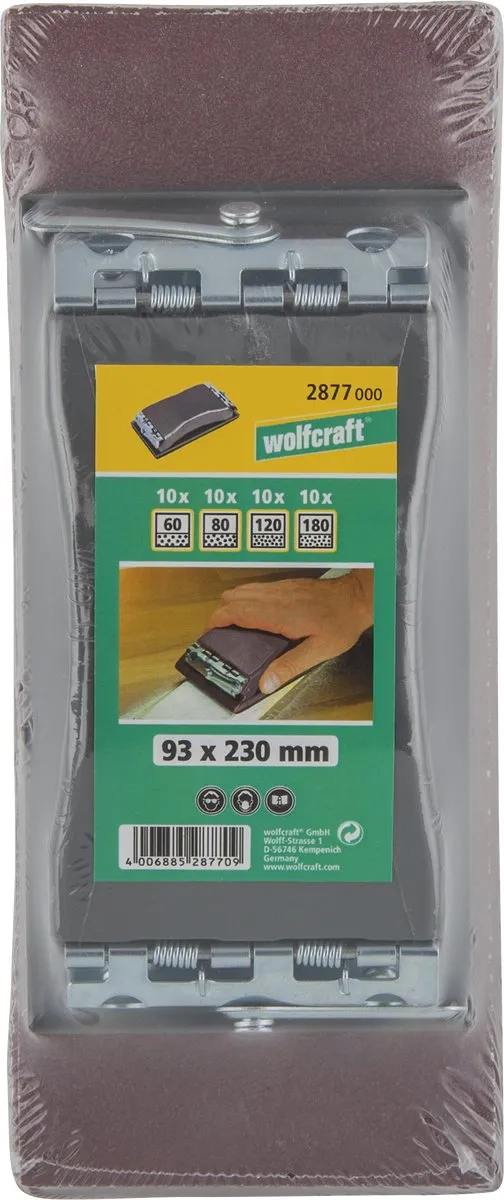 Wolfcraft Schuurpapier Set 41 Stuks - Korrel 60/80/120/180