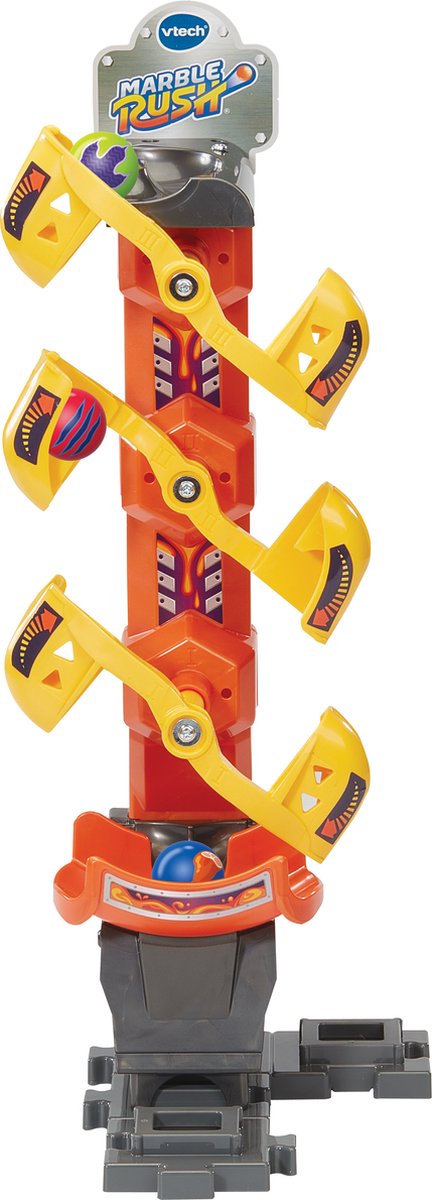 VTech Marble Rush Dino Adventures Magnetic Set XL400E Knikkerbaan - Dinosaurus Speelgoed - Inclusief Elektronische Lift en Magnetische Elementen - Speelgoed vanaf 4 Jaar