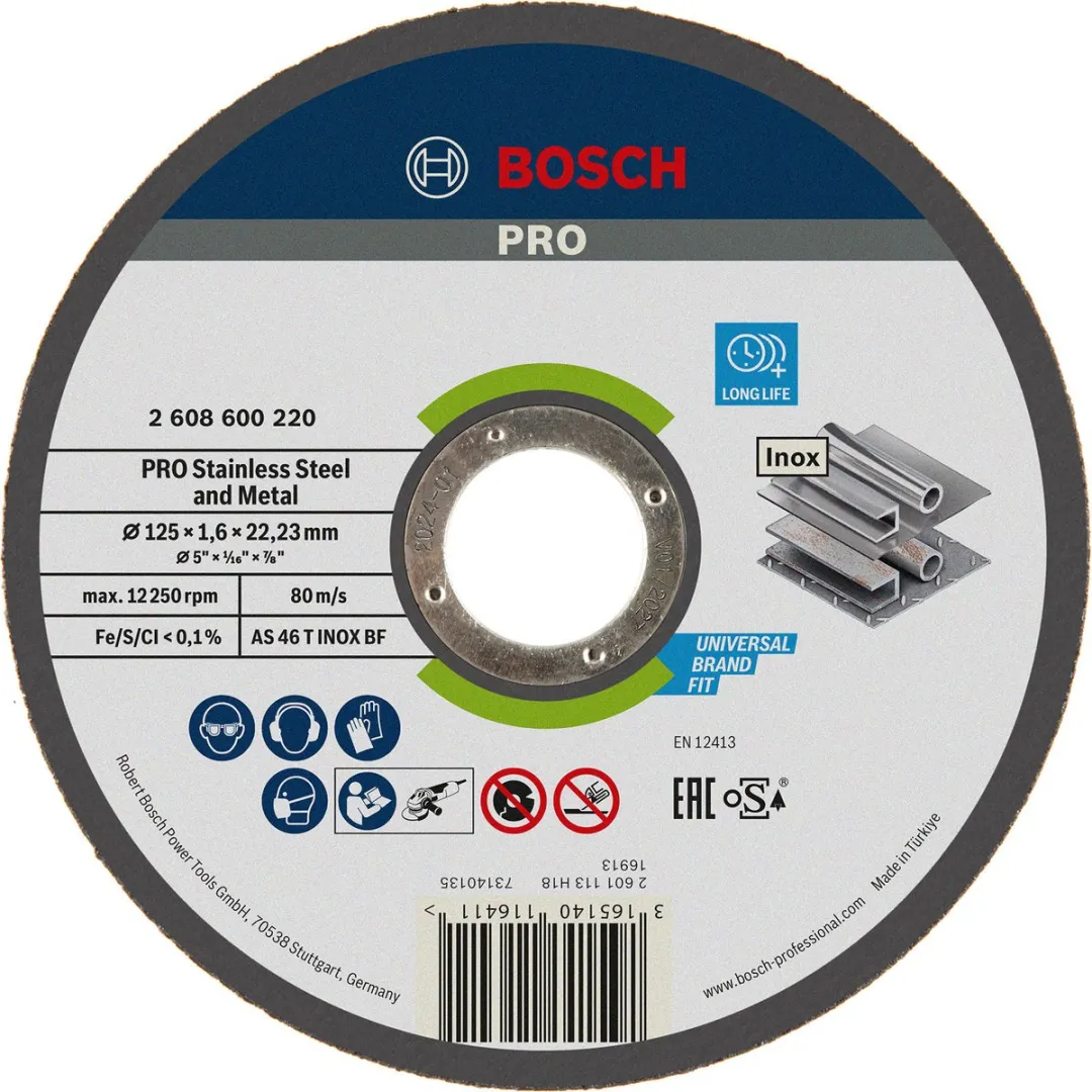 Bosch Expert for Inox AS 46 T Doorslijpschijf 125mm