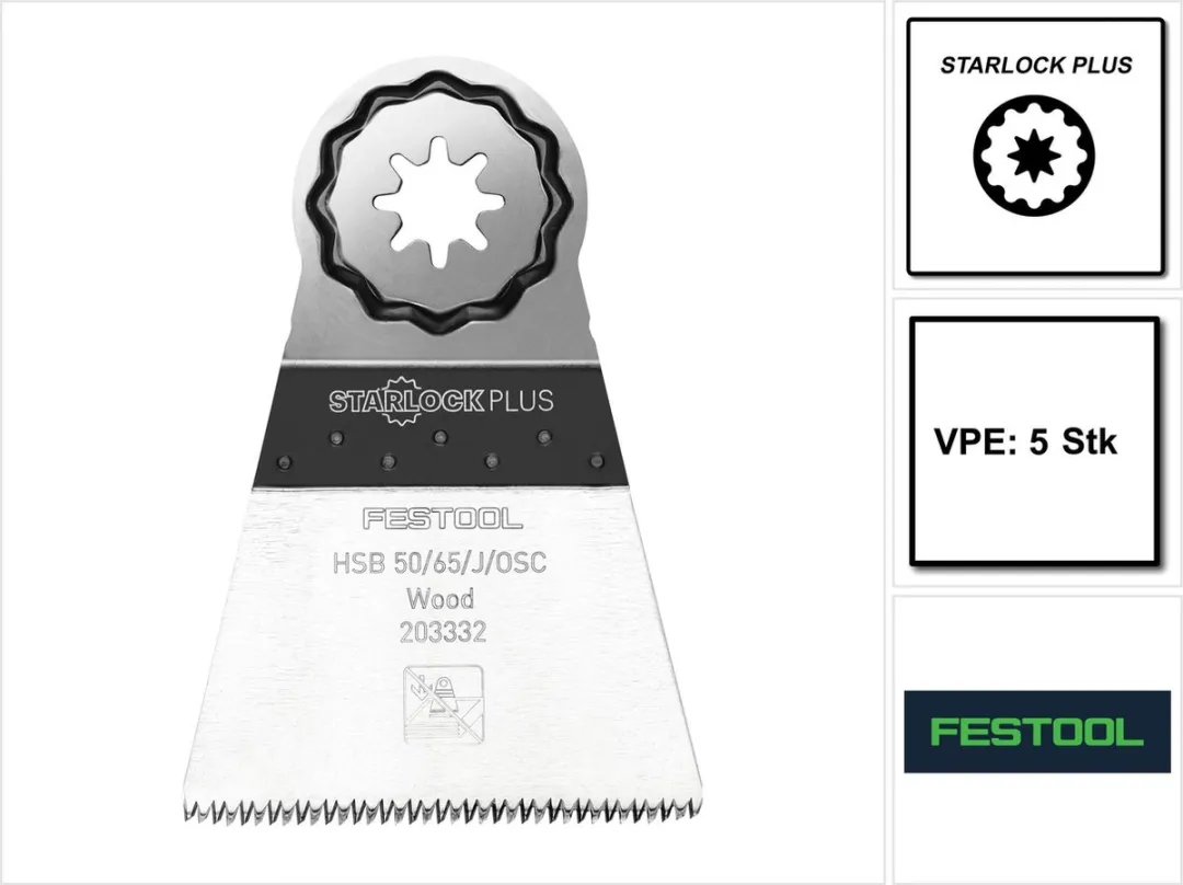 Festool HSB 50/65/J/OSC Houtzaagblad - 5 Stuks