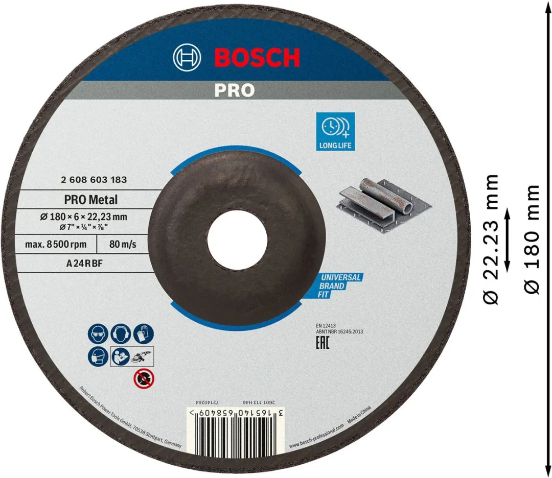 Bosch Professional Afbraamschijf Standard for Metal A 24 P BF 180mm