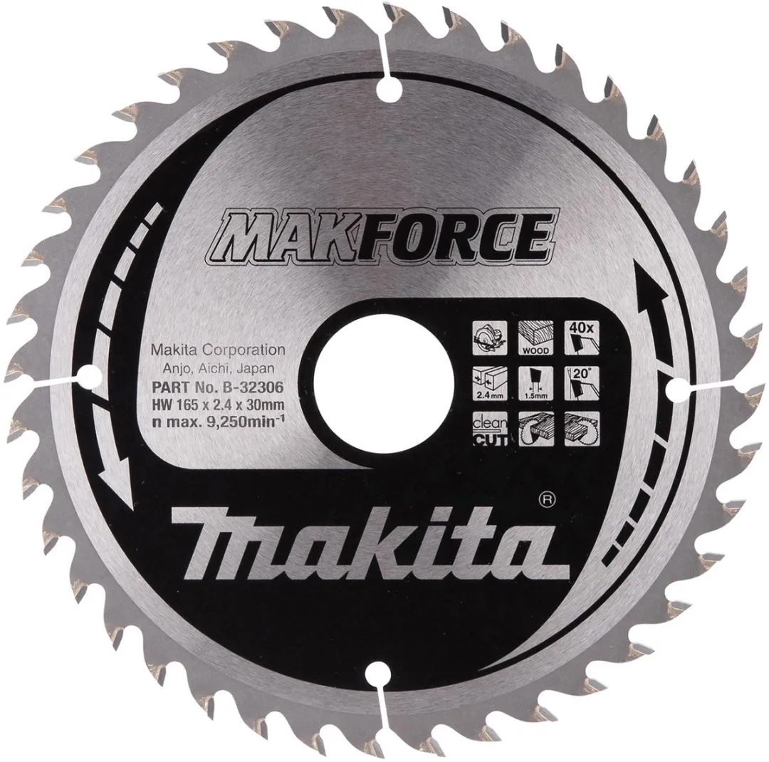 Makita MAKFORCE B-32306 Zaagblad 165x30x40Z