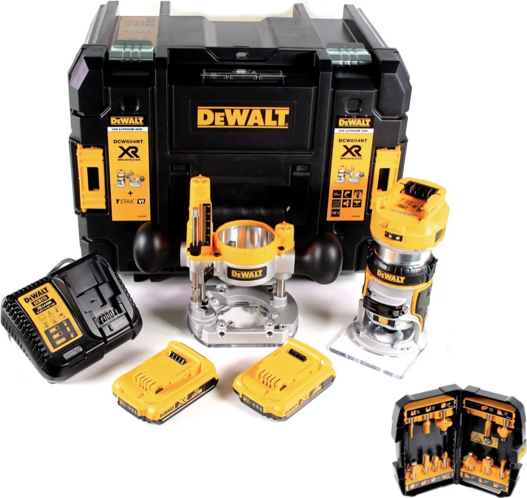 DeWalt DCW604 D2 Accu-Combifrees 18V 55mm - 2x 2,0Ah + Snellader + 12-delig TSTAK - afbeelding 3 van 5