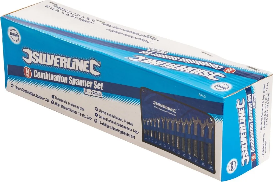 Silverline SP50 Ringsteeksleutelset 14-delig 8-24mm